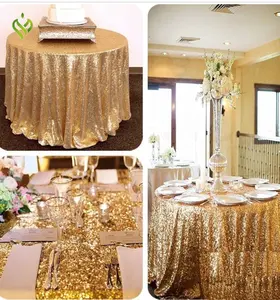 Wholesale Fish Scale Sequin Embroidery Tablecloth Table Cover For Wedding Event Decoration