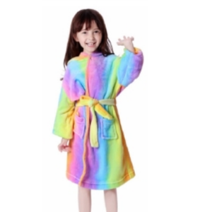 Vente chaude Super Doux Filles Robes Tissé Flanelle Polaire À Capuche Licorne Cape <span class=keywords><strong>Peignoir</strong></span> pour Enfants Usage Domestique - Product Image 3