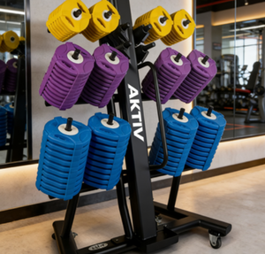 Conjunto de 20 Soportes para Equipo de Gimnasio con Ruedas, Solución de Almacenamiento Móvil Compacta, Soporte para Pesas y Sentadillas - Product Image 2
