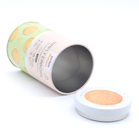 Cylindre imprimé personnalisé Biscuit thé boîte de conserve ronde en métal peut cadeau thé biscuit boîte à café boîte en fer blanc boîte à thé