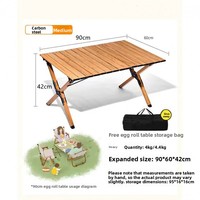 Table pliante en acier au carbone pour l'extérieur - Portable pour le camping et les pique-niques