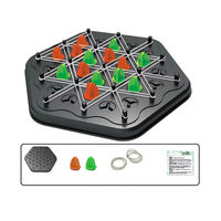 Jeu éducatif de géométrie : Chaîne de triangles et échiquier |   Jeu de puzzle interactif d'entraînement logique pour la liaison parent-enfant en famille