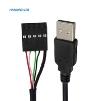 Cable Dupont de placa base, conector USB 2,0 tipo A macho A hembra de 9 pines, 2,54mm