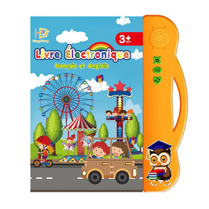 Libros Musicales Electrónicos para Niños, Máquina <span class=keywords><strong>de</strong></span> Aprendizaje <span class=keywords><strong>de</strong></span> Letras y Palabras en Francés e Inglés, Libro Interactivo con Sonido, Libro Electrónico <span class=keywords><strong>de</strong></span> Aprendizaje para Niños Pequeños - Product Image 1
