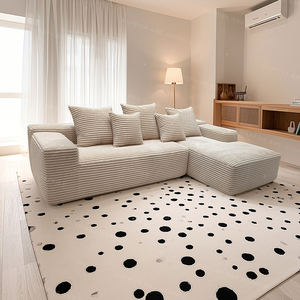Ensemble modulaire en forme de L, moderne, avec fonctionnalités réglables, revêtement en tissu, garnissage en éponge, mobilier de salon de luxe - Product Image 2