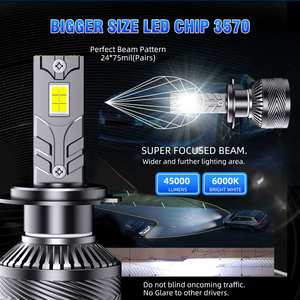 Sistema <span class=keywords><strong>de</strong></span> Iluminación Automotriz en Oferta, Luces LED para Auto H1 H3 H4 H7 H11 9005 9006 9012 Canbus, Bombilla LED para Faros Delanteros - Product Image 5