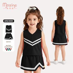 Kleinkind Cheerleading Uniform Mädchen Kleidung Mädchen Outfit Set Team Farbe Spirit Rock & Top Anpassbare Mädchen Cheer Outfit - Product Image 2