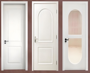 Nhà máy sản xuất cửa gỗ không sơn tùy chỉnh, thiết kế hiện đại cửa gỗ Composite rắn, cửa gỗ trong nhà - Product Image 1