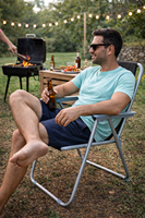 Chaise pliante d'extérieur légère en métal pour camping, patio, plage et barbecue en plein air – Vente en gros