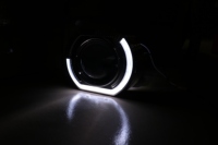 Cache-LED haute luminosité de 2,5 et 3 pouces pour lentilles de projecteur, caches blancs RGB pour lentilles de phares Bi-LED Xénon pour BMW