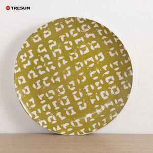 Wholesale Reusable White Porcelain Yellow Pattern Plate and <b>Bowl</b> Set <b>Microwave</b> Safe Western Food Family Party Tableware - Product Image 4