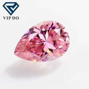 1-3ct pink moissanite diamond in pear cut loose gems vvs1 moissanite gems pink plated factory sale price pink moissanite diamond