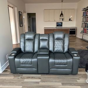 Sofá Reclinable Moderno en Oferta, Muebles Cómodos para el Hogar, Cuero Sintético, Masaje, Estructura de Madera, Juego de Sofás para Sala de Estar - Product Image 3
