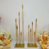 Décoration Lumineuse de Mariage : Éclairage LED Doré en Métal pour Scène de Mariage, Allée et Événements Festifs
