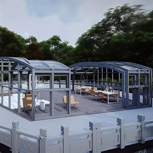 Villa Sunroom Estructura <span class=keywords><strong>de</strong></span> acero personalizable Vidrio templado Diseño moderno <span class=keywords><strong>para</strong></span> patio Techo Sellado Terraza Cubierta <span class=keywords><strong>para</strong></span> Parque - Product Image 3