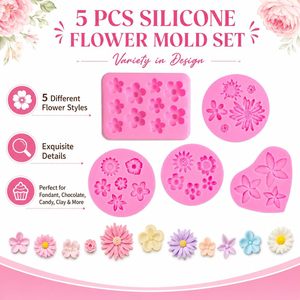 Moldes de Silicona para Fondant de Fábrica, Moldes de Flores y Mariposas para Chocolate, Fondant, Arcilla Polimérica y Proyectos de Manualidades - Product Image 3