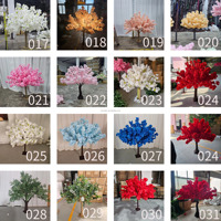ZKAI Weißer Künstlicher Kirschblütenbaum Hochzeitstisch-Mittelstück Seiden-Sakura-Baum für Hochzeitsbankett-Tischdekoration