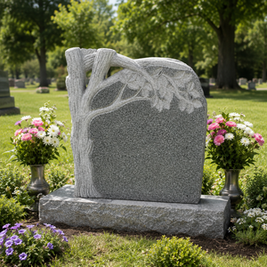Estatua Conmemorativa Tradicional de Granito Tallado con Forma de Árbol Pequeño, Estilo Americano, para Jardín de Cementerio, Uso en Exteriores, Marca UNION - Product Image 5