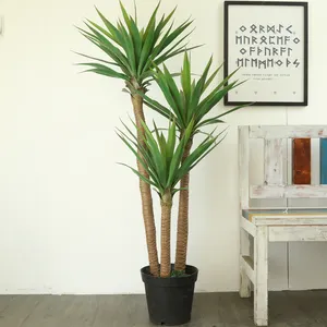 Bonsai banana de plástico árvore artificial, plantas de folhas de banana para decoração de casamento