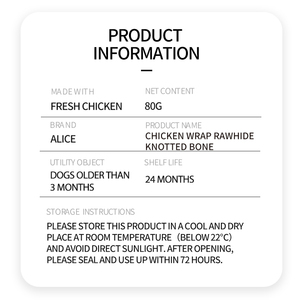 Oferta muestra de envoltura de pollo orgánico, trato de hueso anudado de cuero crudo, masticable para perros, tratamiento nutritivo y delicioso, bocadillo de comida para mascotas de alta proteína - Product Image 6
