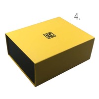 Boîtes cadeaux pliables classiques de luxe les plus vendues, avec revêtement UV, cadre photo, pelliculage mat et doublure en éponge