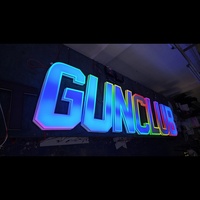 Letras LED RGB Animadas que Cambian de Color, Sin Pedido Mínimo, Letrero Programable Personalizado con Control Remoto, Resistente al Agua IP54, Logotipo para Tienda, Automóvil, Alexa