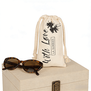Étui à lunettes coloré personnalisé avec logo, cordon de serrage, sac anti-poussière, pochette pour lunettes, pour femmes et hommes, rangement pour lunettes de soleil - Product Image 1