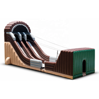 Parc d'aventure commercial gonflable avec toboggan et zipline géant pour location événementielle