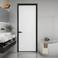 Porte moderne personnalisée Portes à double vitrage Porte vitrée à battant en aluminium insonorisée