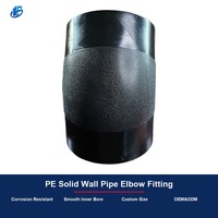 Raccord coudé en plastique HDPE pour réseau d'approvisionnement en eau potable rural