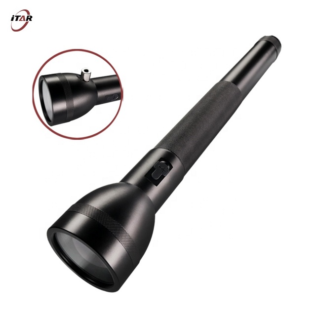 OEM 15W Rechargeable USB Industrial Tactical Flashlight LEP Laser Technology IP67 Waterproof 3.5Km Spot Beam 700 Lumens