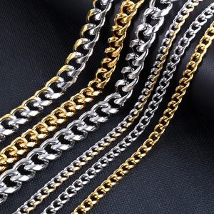 Collier Chaîne Cubaine Chunky Hip Hop Unisexe en Acier Inoxydable Plaqué Or - Product Image 2