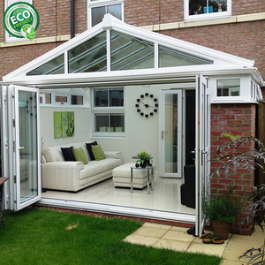 Free Standing Modern Villa Aluminum Alloy Triangle Roof Sunroom with Insulating Glass - Product Image 1