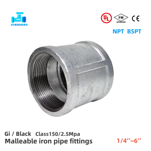 Conector NPT <span class=keywords><strong>BS</strong></span> FM UL OEM de 1~6'', Codo Reductor de Hierro Maleable Galvanizado Negro, Accesorio de Tubería para Agua Contra Incendios - Product Image 2