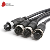 Prise d'alimentation automobile GX20 8P en cuivre plaqué argent 10A IP44 moulée par injection, double tête femelle, câble de 1 mètre