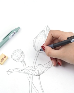 Dapat disesuaikan alat tulis GAMBAR otomatis gerakan logam Jepang pensil dengan 0.5 pena isi ulang Pensil mekanis - Product Image 6