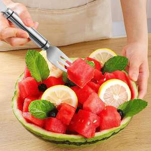 Novedad 2026: Cortador de Frutas 2 en 1 de Acero Inoxidable con Doble Cabezal y Cuchillo para Cortar Sandías, Utensilio de Cocina para el Hogar - Product Image 4