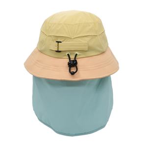 Custom Waterproof UPF50+ <b>Sun</b> Protect Surf Bucket <b>Hat</b> <b>With</b> <b>Neck</b> <b>Flap</b> Safety Chin Strap Quickly Dry Beach <b>Hat</b> - Product Image 3