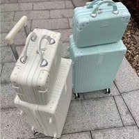 Valise pour influenceuses, style Instagram, rétro, petite valise de voyage, grande capacité, roulettes silencieuses, durable, minimaliste