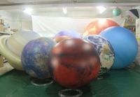 Décoration de fête sur le thème de l'espace Planète gonflable, Terre gonflable Lune Neuf planètes Modèle suspendu à LED