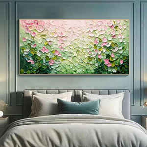 Mintura personnalisé moderne 3D <span class=keywords><strong>couteau</strong></span> fleur <span class=keywords><strong>peinture</strong></span> à l'huile grande toile mur Art affiche à la main abstrait affiche maison <span class=keywords><strong>fleurs</strong></span> - Product Image 1