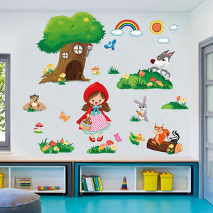Autocollant mural <span class=keywords><strong>Petit</strong></span> <span class=keywords><strong>Chaperon</strong></span> <span class=keywords><strong>rouge</strong></span>, autocollants <span class=keywords><strong>Petit</strong></span> <span class=keywords><strong>Chaperon</strong></span> <span class=keywords><strong>rouge</strong></span> <span class=keywords><strong>et</strong></span> <span class=keywords><strong>le</strong></span> grand <span class=keywords><strong>loup</strong></span> méchant, papier peint décoratif pour salon - Product Image 1