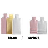 Pochette découpée sur mesure en forme de bouteille pour shampoing et après-shampoing, sachet cosmétique finition mate pour échantillons de soins de la peau