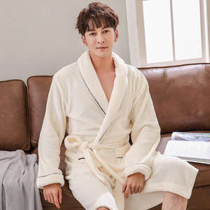 2025 vendita calda all'ingrosso 100% poliestere tinta unita Mr & Mrs accappatoio personalizzato <span class=keywords><strong>da</strong></span> donna accappatoio caldo pile <span class=keywords><strong>da</strong></span> uomo accappatoio - Product Image 5