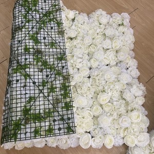 Parete floreale 8*8 ft Roll Up Wedding Decor pannello per composizioni floreali sfondo da parete con fiori di rosa bianca - Product Image 3