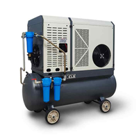 Compresseur d'air à vis portable 3-7,5 CV (2,2-5,5 KW) avec réservoir d'air de 300 L, compresseur industriel sur roues, type économe en énergie