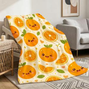 Tropical Fruit Flannel <b>Blanket</b> <b>Throw</b> <b>Blanket</b> Nap <b>Blanket</b> Breathable Skin Friendly for Bed Sofa Couch Custom Print OEM ODM - Product Image 3