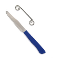 RVS 2-in-1 fruit- en schilmesjesset met antislip handvat, multifunctionele groenteschiller