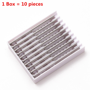 10 pièces/boîte, rasoirs à cheveux jetables à lame simple en acier inoxydable C6000, lames de rasage pour barbier - Product Image 2