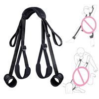 Kit de bondage BDSM pour adultes, ensemble de contraintes de lit, menottes, attaches de cou à cuisse, sangles de jambe réglables, menottes pour couples SM